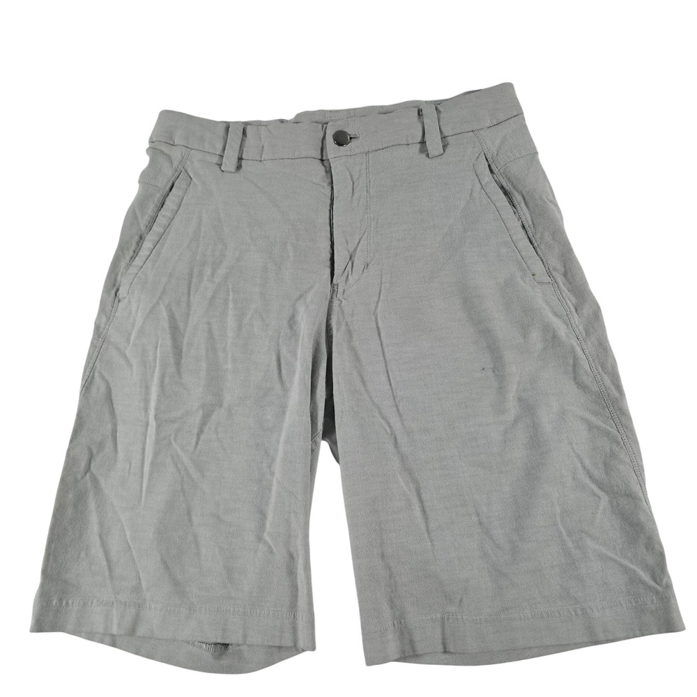 Lululemon Mens Commission Shorts Light Grey Canvas Tech Chino Size 30